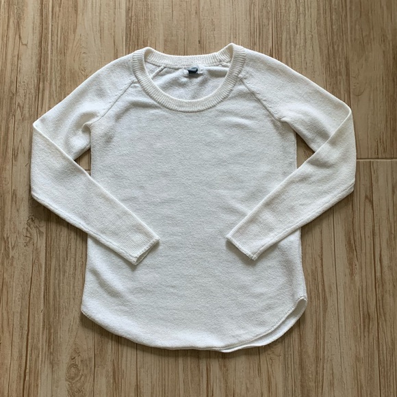 🎉HP🎉 Off-white raglan-sleeve curved-hem sweater Size SP - Picture 3 of 5